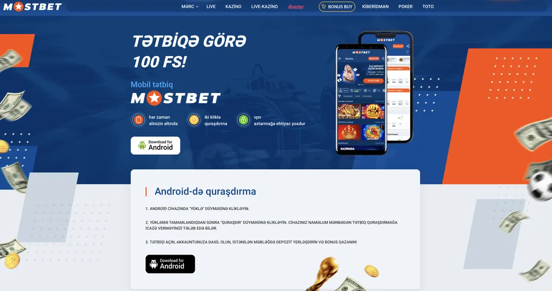 Mostbet giris mobil tətbiqlərdə
